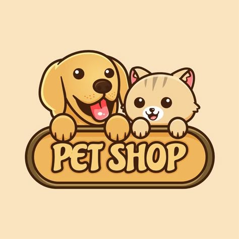 Pet Shop Sticker β Cute Dog & Cat Cartoon Decal
