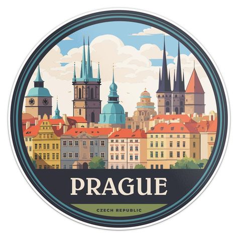Prague Sticker – The City of a Hundred Spires