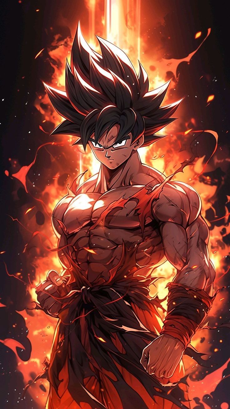 Goku From Dragon Ball Anime A4 Size Wallpaper