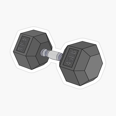 “45LB Dumbbell” Gym Sticker 🏋️♂️