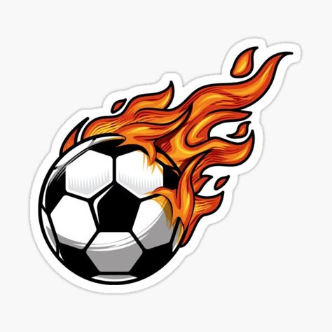Flaming Football Sticker – For True Game Changers 🔥⚽