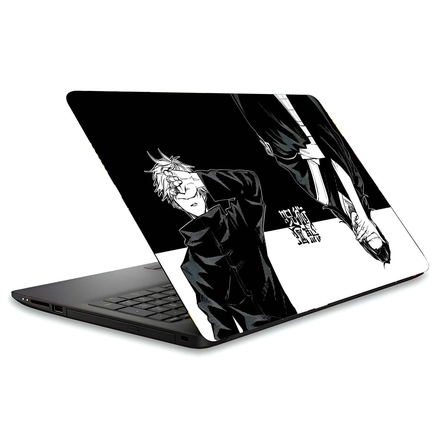 Monochrome Anime Duo Laptop Skin – Bold, Minimal & Stylish ⚫⚪