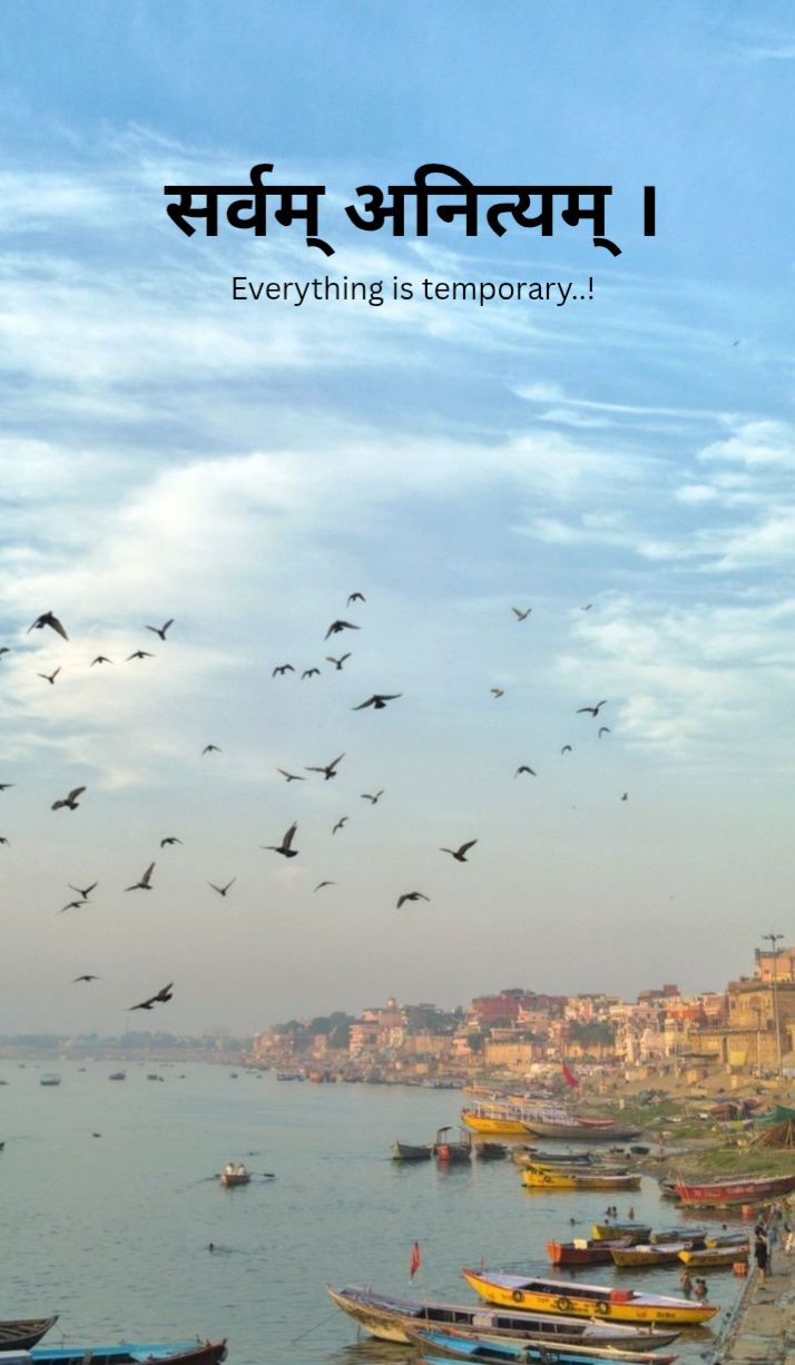 "सर्वम् अनित्यम् ।" A4 Size Wallpaper