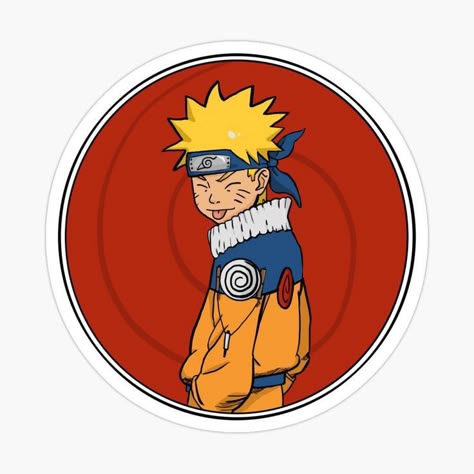 Playful Naruto Cartoon Sticker