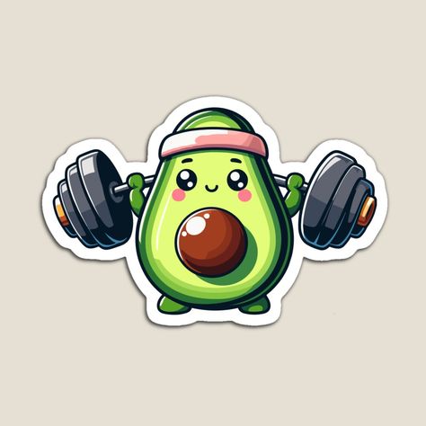 Cute Avocado Gym Sticker 🥑💪