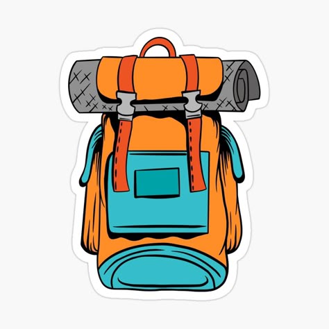 Camping Backpack Sticker
