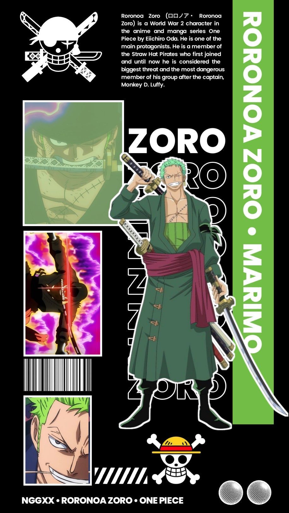 Roronoa Zoro A4 Size Wallpaper
