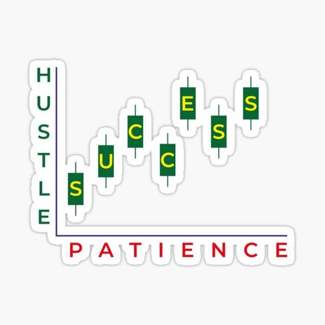 Hustle x Patience = Success Sticker