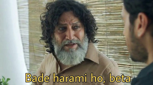 Bade Harami Ho Beta Meme Sticker 😎 | Iconic Indian Meme Vinyl Sticker