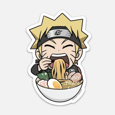 Anime Ramen Sticker – Cute Cartoon Style 🍥