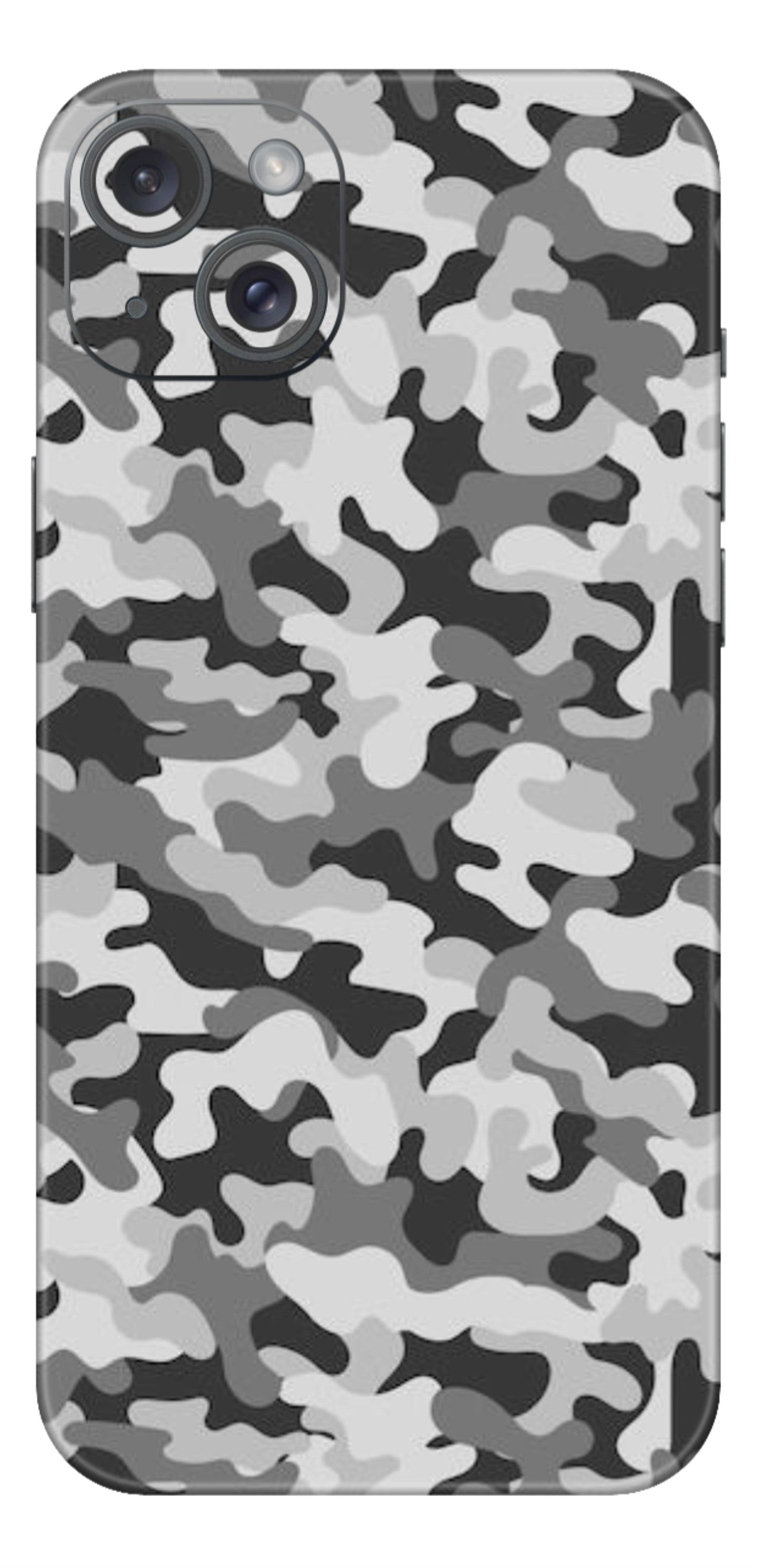 White and Gray Camo Mobile Skin