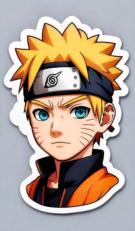 Determined Ninja Sticker – Blue Eyes Edition ⚡🔥
