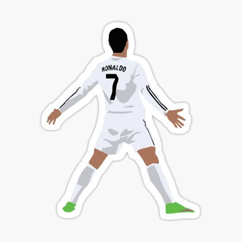 Cristiano Ronaldo Celebration Sticker – Iconic “Siiuuu” Pose ⚡