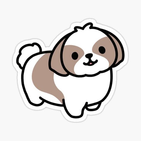 Cute Shih Tzu Cartoon Sticker