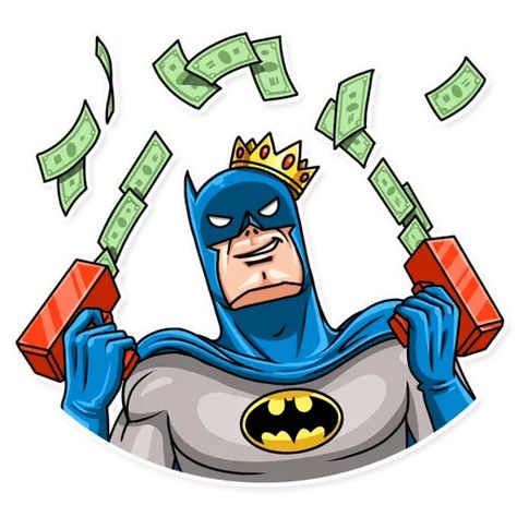 Money Gun Hero Sticker