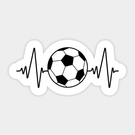 Soccer Heartbeat Sticker – For True Football Lovers ⚽💓
