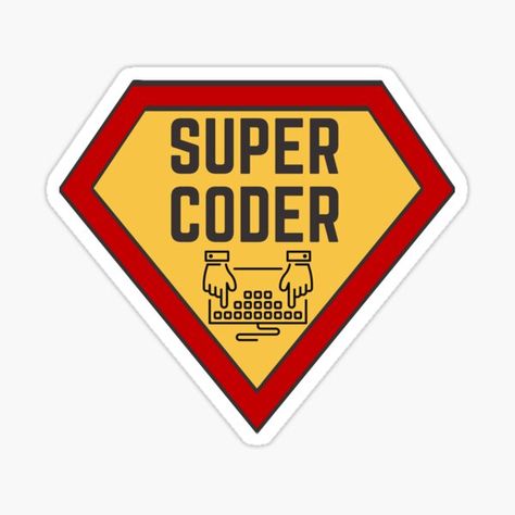 Super Coder Sticker – For the Heroes of Code 🦸‍♂️💻