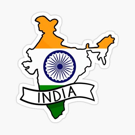 India Map Tricolor Sticker – Pride of the Nation