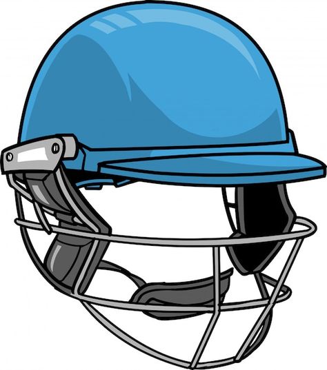 Blue Cricket Helmet Sticker