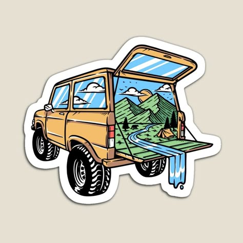 Adventure Truck Camping Sticker
