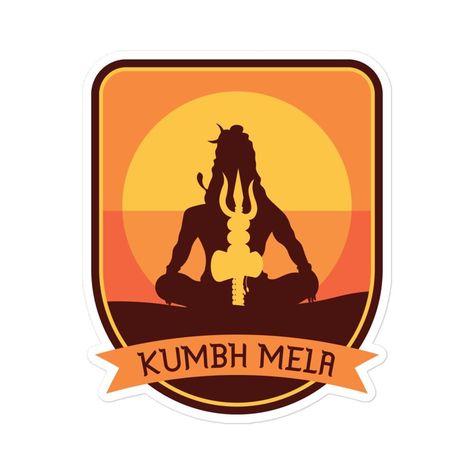Kumbh Mela Spiritual Sticker – Symbol of Faith & Unity