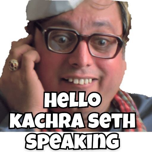 Hello Kachra Seth Speaking Meme Sticker 📞