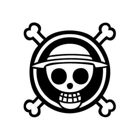 Straw Hat Pirate Skull Sticker