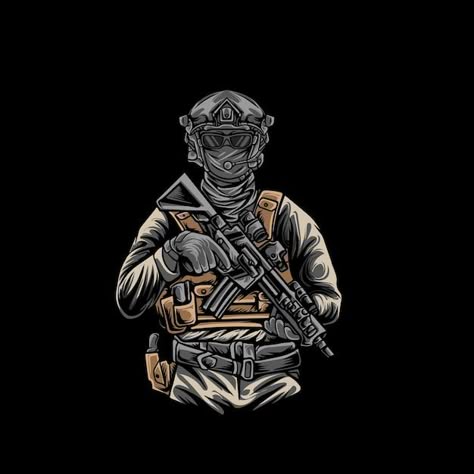 Tactical Soldier Sticker - Army