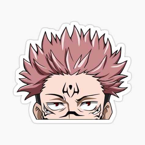 Sukuna Face Sticker – Jujutsu Kaisen Anime Design