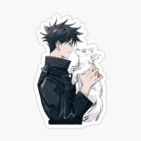 Megumi & Divine Dog Sticker – Jujutsu Kaisen Anime Design
