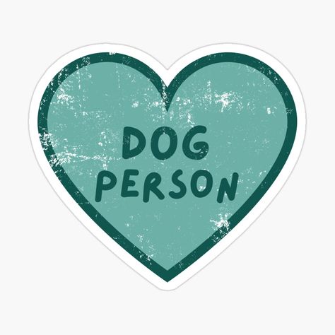 Dog Person Heart Sticker