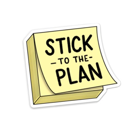 Stick to the Plan Sticker ✅💡
