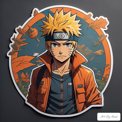 Naruto Autumn Warrior Cartoon Sticker