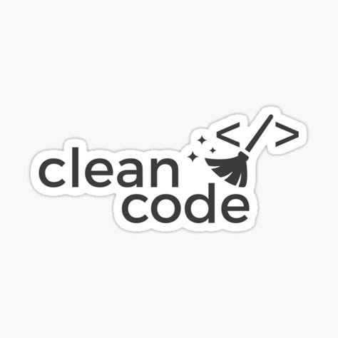 Clean Code Sticker – Minimalist Programmer Vinyl Decal ✨💻