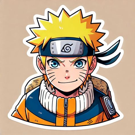 Naruto Uzumaki Cartoon Sticker