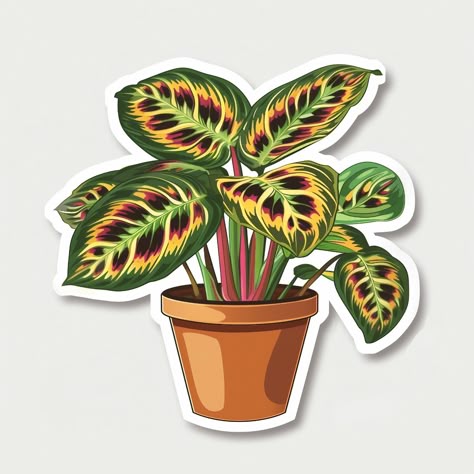 Colorful Potted Plant Sticker 🌿✨
