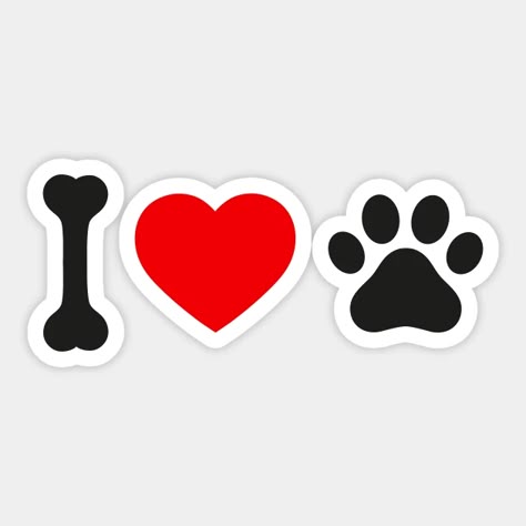 I Love Pets Sticker