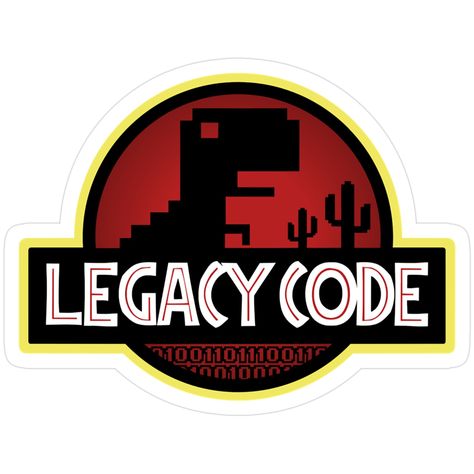 Legacy Code – Dinosaur Coding Sticker 🦖💻