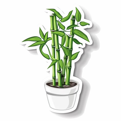 Lucky Bamboo Plant Sticker 🎋