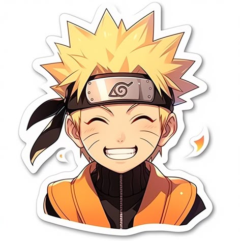 Smiling Naruto Cartoon Sticker