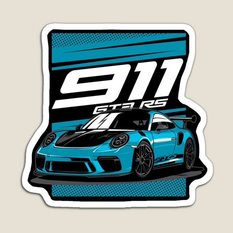 911 GT3 RS Racing Sticker – Speed Meets Style