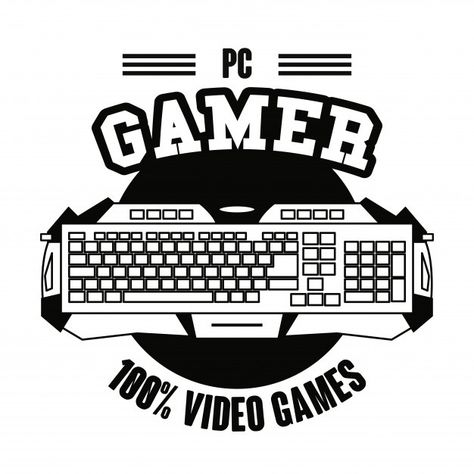 PC Gamer Sticker – 100% Video Games Keyboard Design