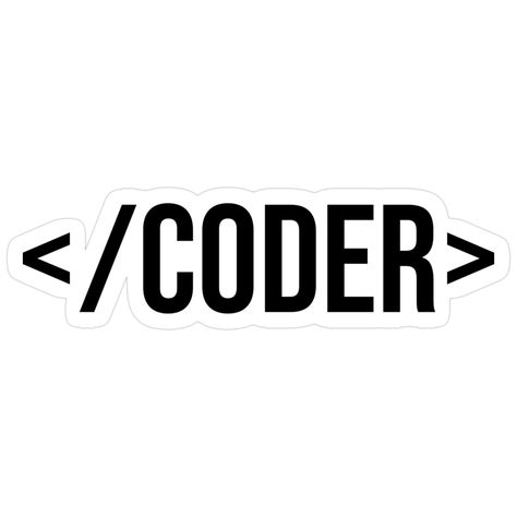 </CODER> Sticker – Minimalist Programming Vinyl Decal 💻✨
