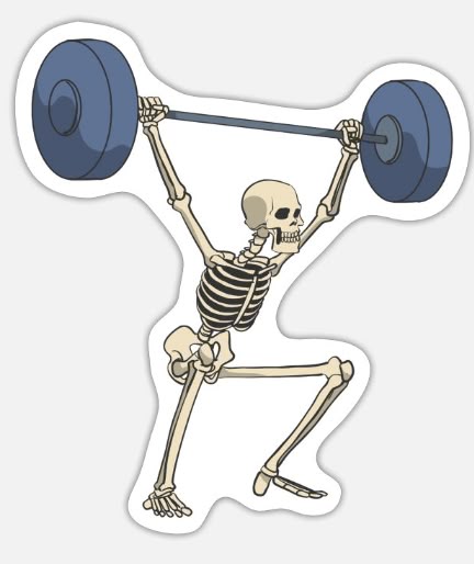 Skeleton Weightlifter Sticker 🦴🏋️