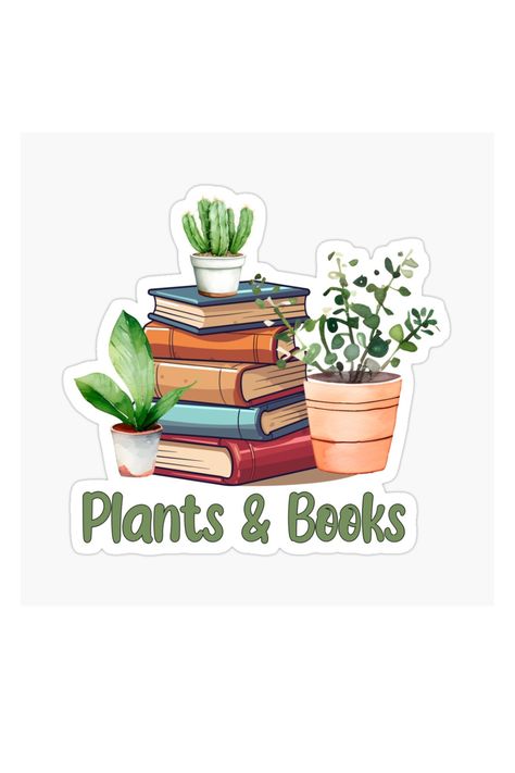 Plants & Books Sticker 📚🌿