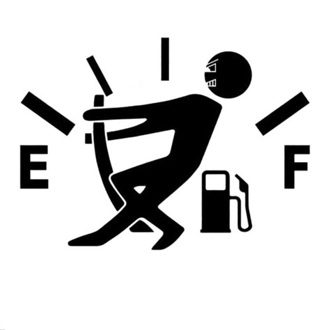 Running on Empty – Funny Fuel Gauge Sticker