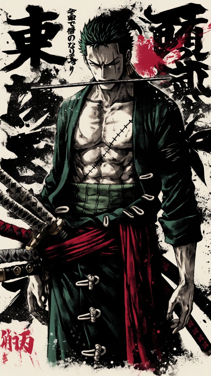Roronoa Zoro  A4 Size Wallpaper