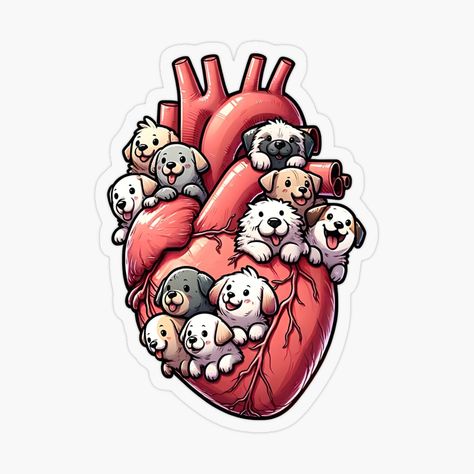 Puppy Heart Sticker