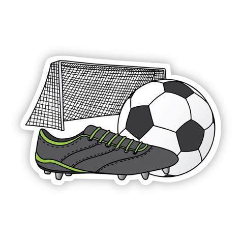 Soccer Goal, Ball & Cleat Sticker ⚡
