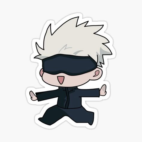 Gojo Satoru Chibi Sticker – Jujutsu Kaisen Anime Design 💙